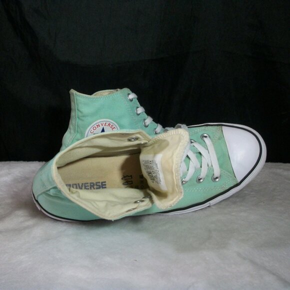 CONVERSE CHUCK TAYLOR ALL STAR BEACH GLASS CANVAS HI M8.5 W10.5 136561F FREE SHI - Picture 6 of 8